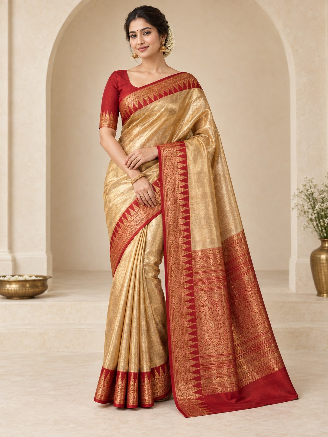 Swarna Gold Tissue Silk Saree