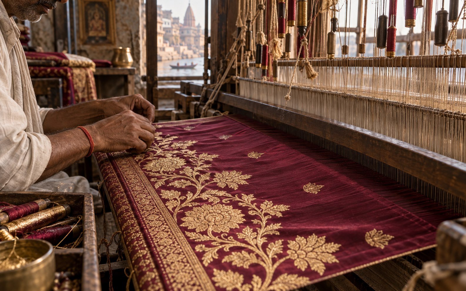 Banarasi handloom weaving