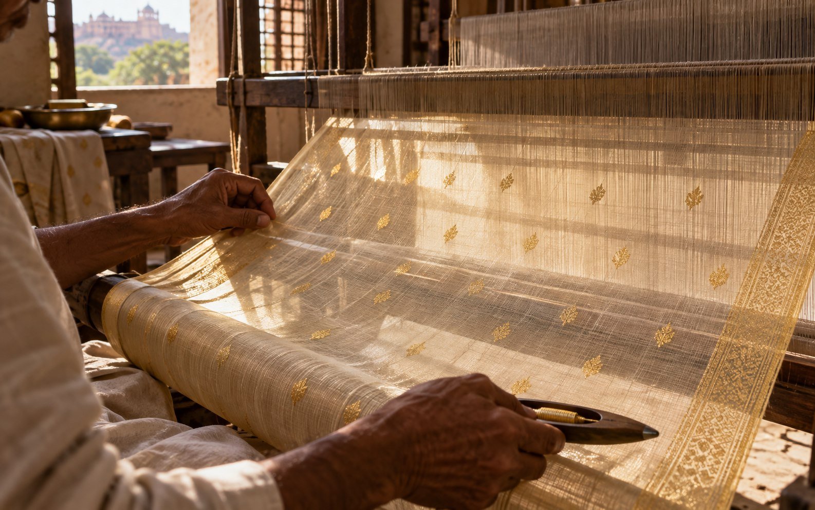 Chanderi handloom weaving