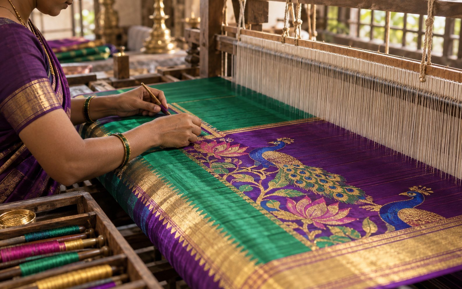 Paithani handloom weaving
