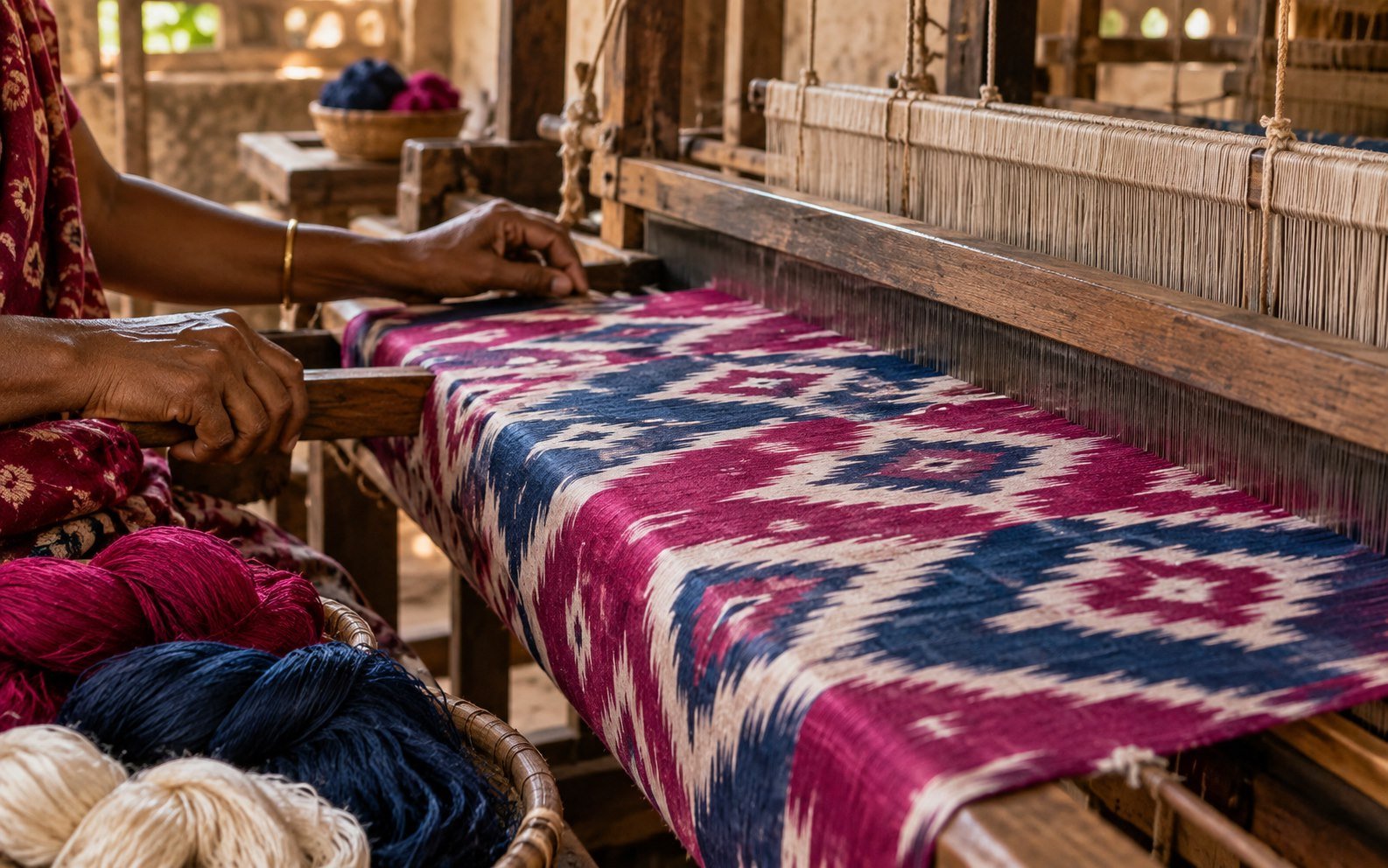 Pochampally handloom weaving
