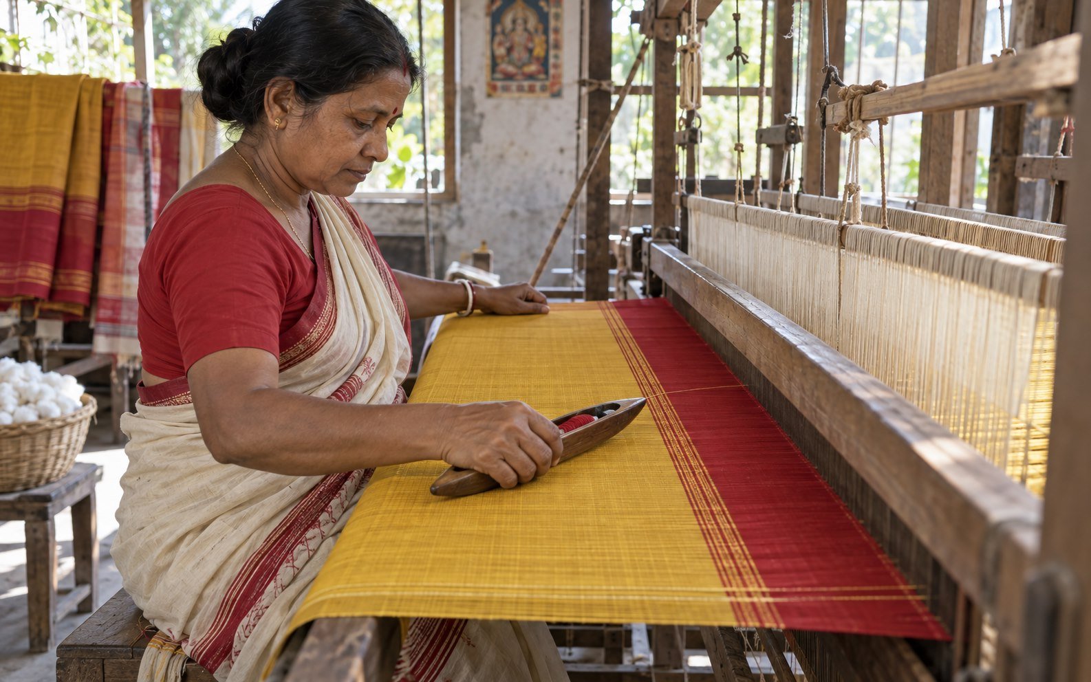 Tant handloom weaving